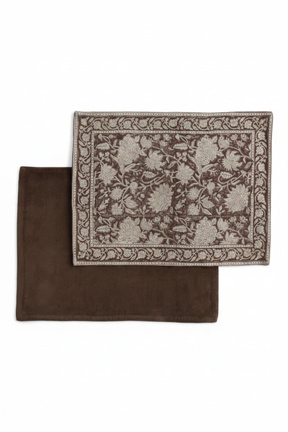 Tablett - Indian Rose - Brun