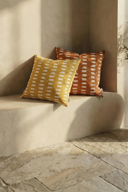 Kuddfodral 50x50cm - Ikat Block - Terracotta