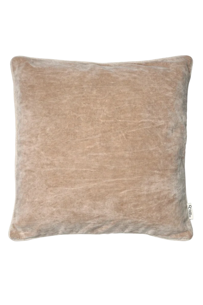 Kuddfodral 50x50cm - Velvet - Stonewash Beige