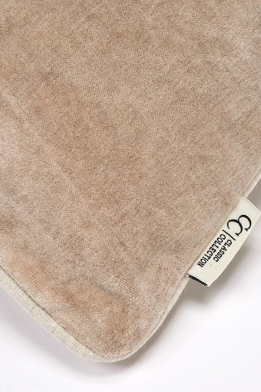 Kuddfodral 50x50cm - Velvet - Stonewash Beige