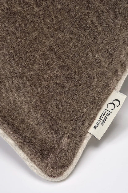 Kuddfodral 50x50cm - Velvet - Stonewash Brown