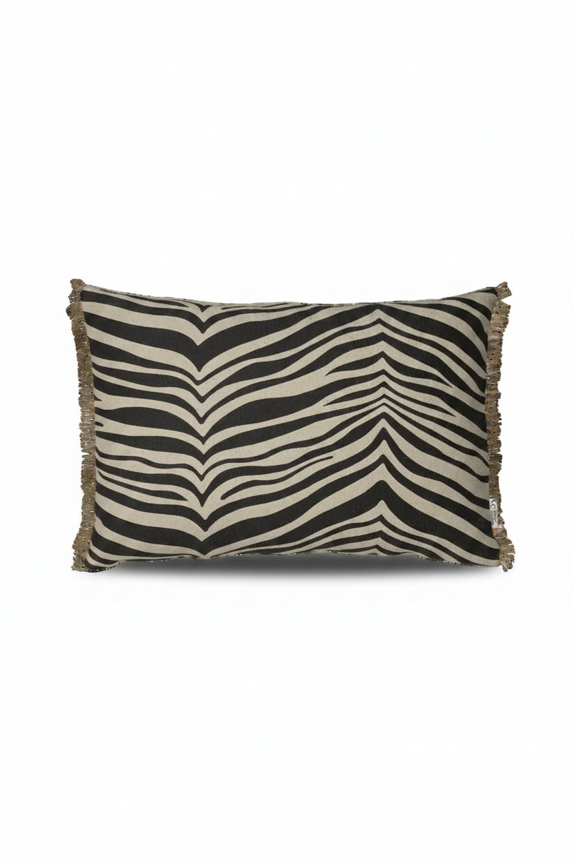 Kuddfodral 40x60cm - Zebra - Svart