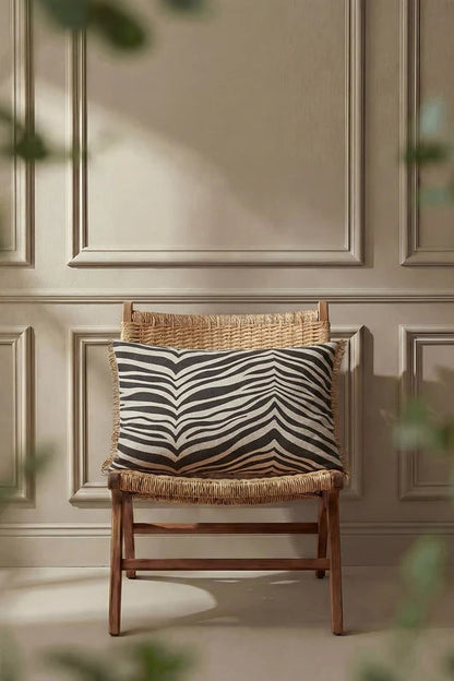Kuddfodral 40x60cm - Zebra - Svart