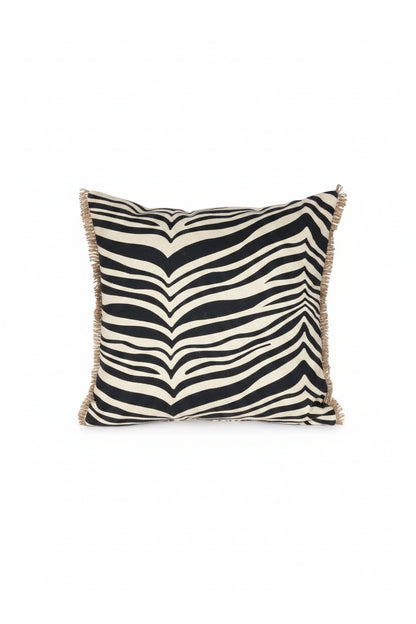 Kuddfodral 50x50cm - Zebra - Svart
