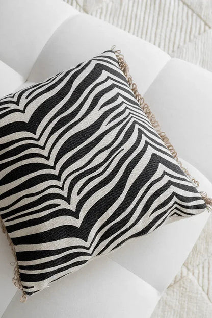Kuddfodral 50x50cm - Zebra - Svart