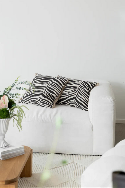 Kuddfodral 40x60cm - Zebra - Svart