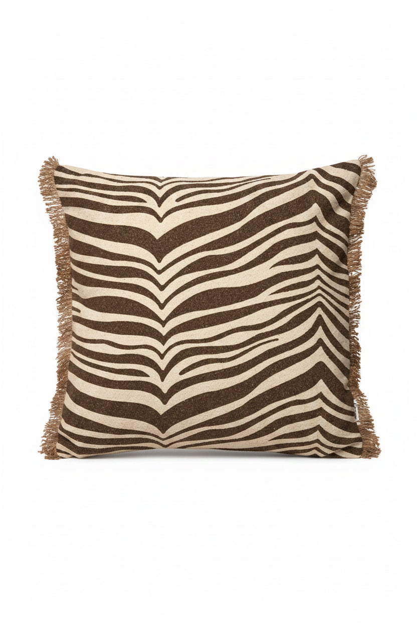 Kuddfodral 50x50cm - Zebra - Brun
