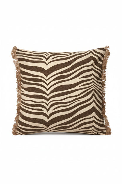 Kuddfodral 50x50cm - Zebra - Brun