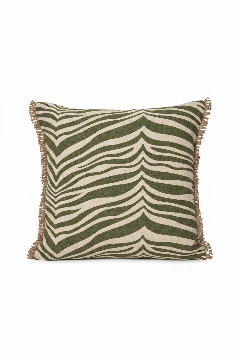 Kuddfodral 50x50cm - Zebra - Grön