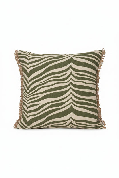 Kuddfodral 50x50cm - Zebra - Grön