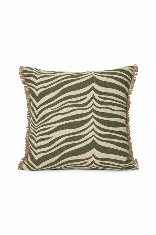 Kuddfodral 50x50cm - Zebra - Grön