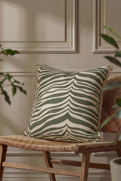 Kuddfodral 50x50cm - Zebra - Grön