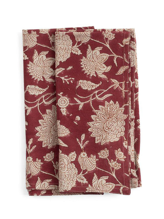 Linneservetter 2-pack - Indian Rose - Röd