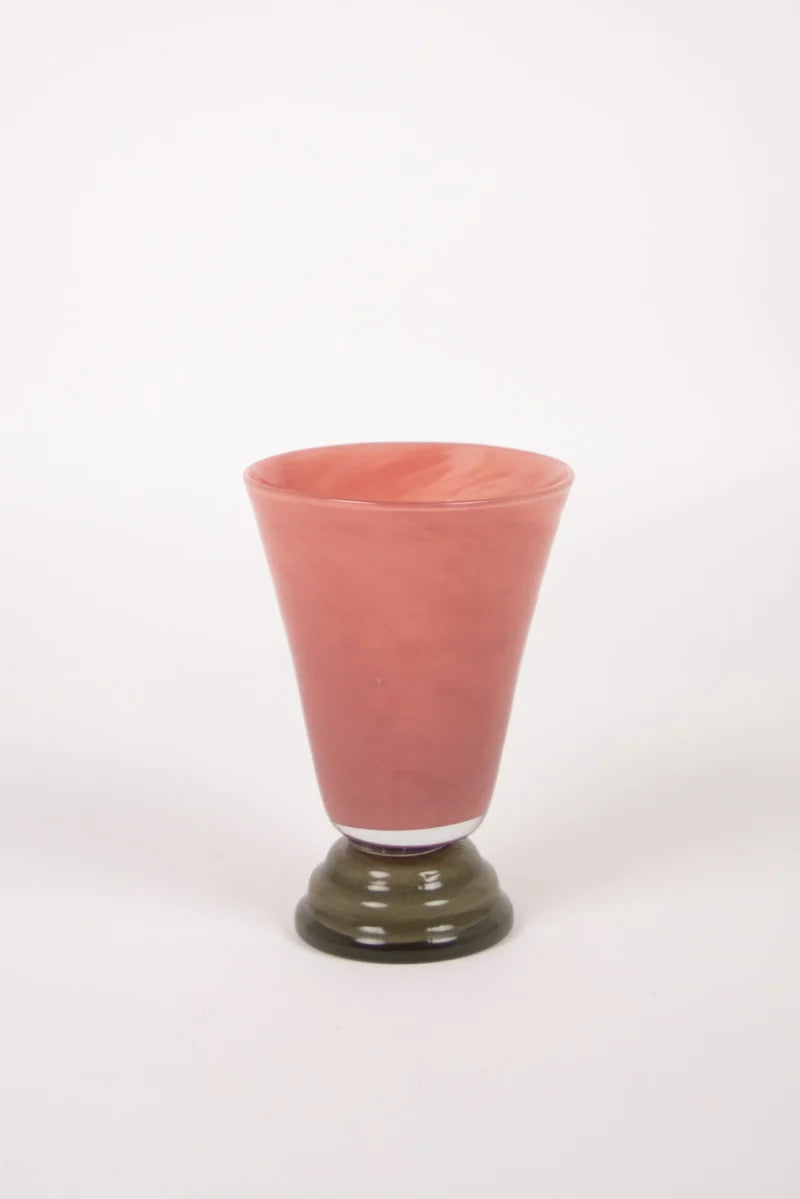 Vas färgat glas - Gammelrosa