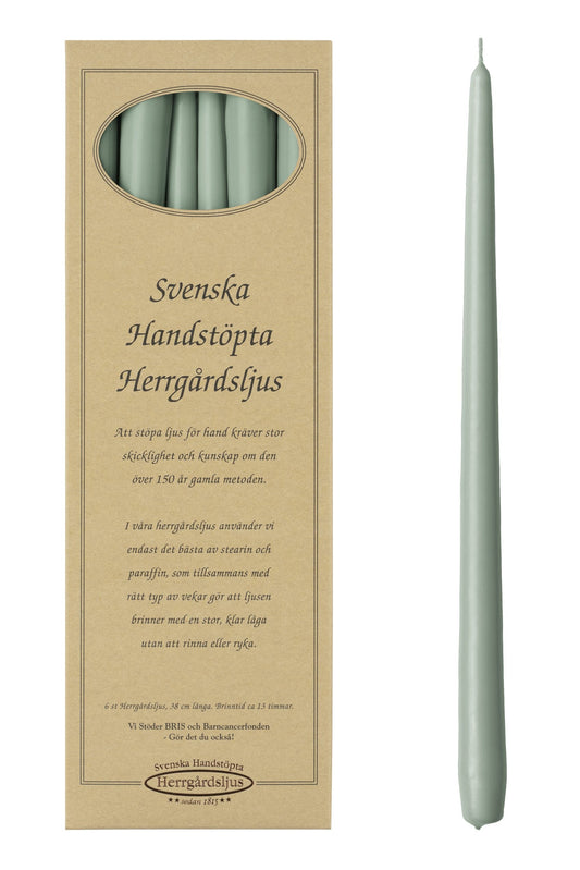 Herrgårdsljus 6-pack - 38cm - Eucalyptus