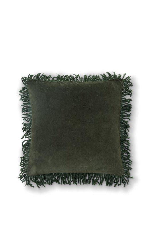 Kuddfodral 50x50cm - Frill - Oliv