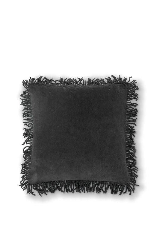 Kuddfodral 50x50cm - Frill - Mörkgrå
