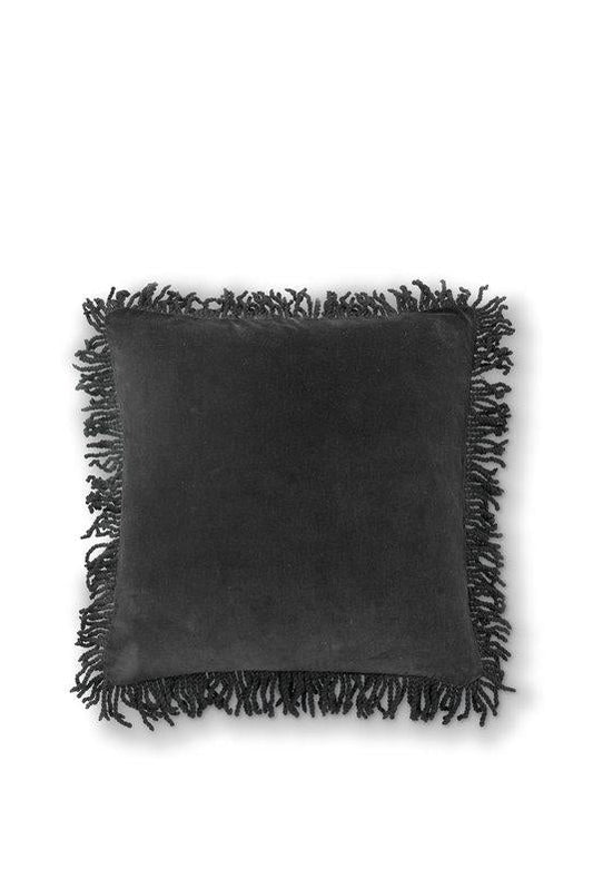 Kuddfodral 50x50cm - Frill - Mörkgrå