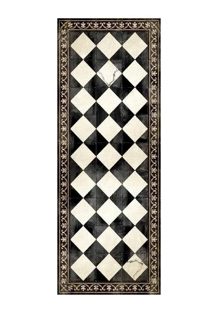 Gångmatta 80x240cm - Vinyl - Gambit Chess Antique