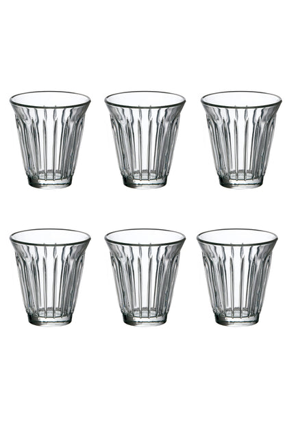 Glas 6-Pack Ribbad Klarglas
