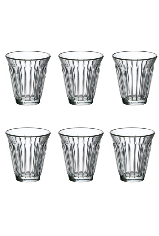 Glas 6-Pack Ribbad Klarglas