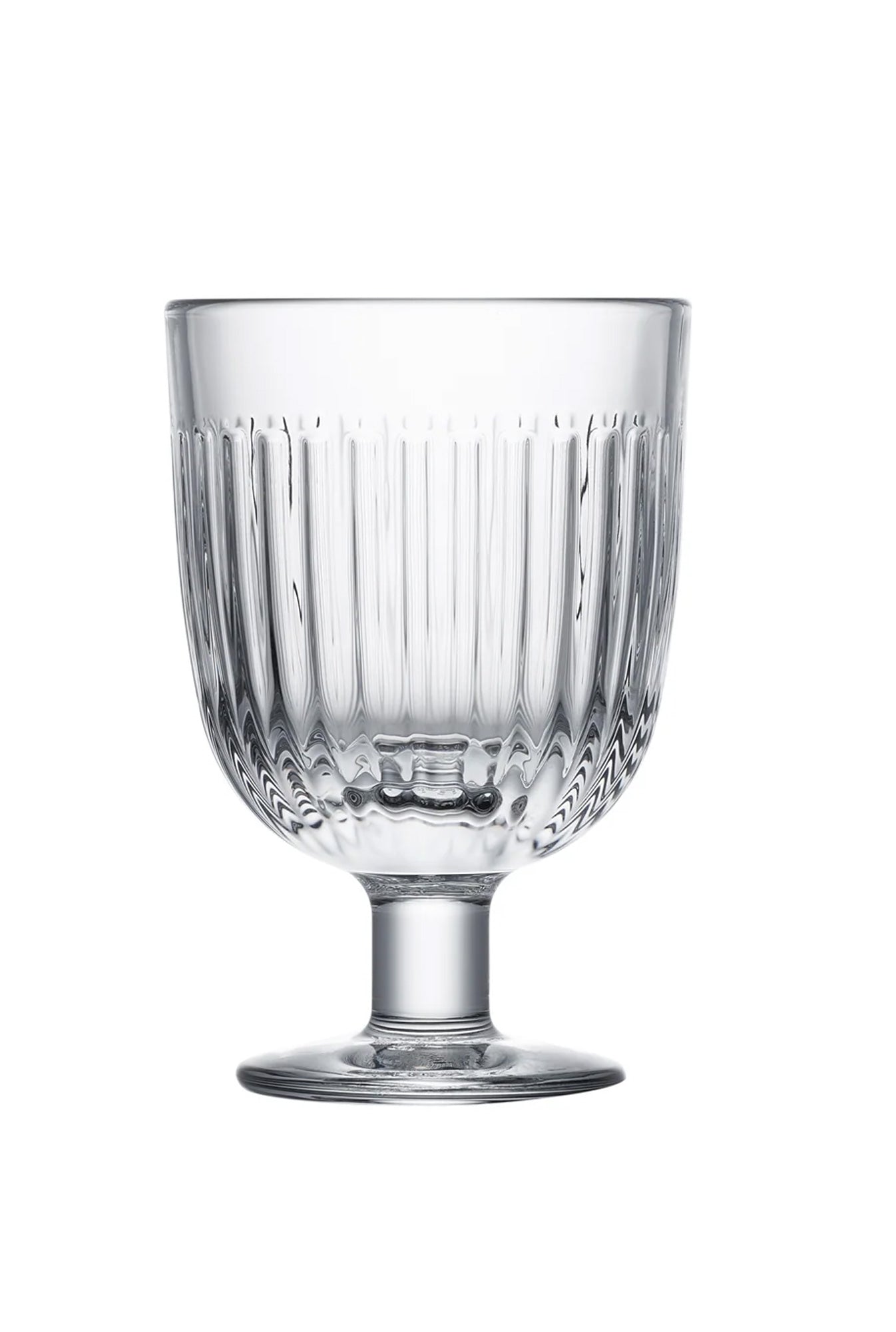 Glas På Fot 6-Pack Ribbad Klarglas