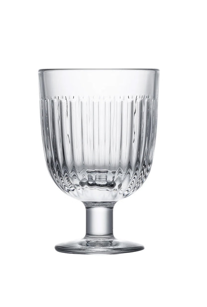 Glas På Fot 6-Pack Ribbad Klarglas