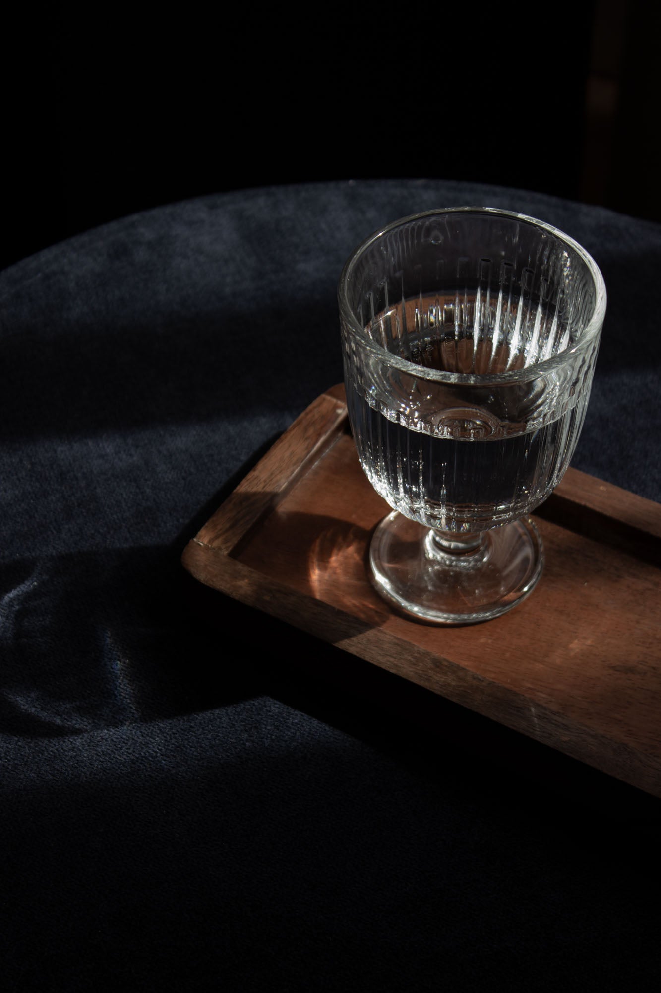 Glas På Fot 6-Pack Ribbad Klarglas