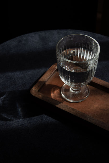 Glas På Fot 6-Pack Ribbad Klarglas