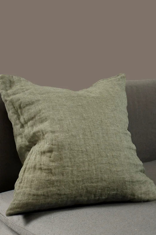 Kuddfodral 50x50cm - Grön - Krinklad