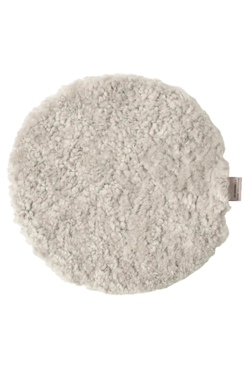 Stolsdyna Ø34cm - Curly - Sand