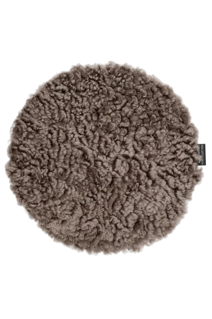 Stolsdyna Ø34cm - Curly - Sahara