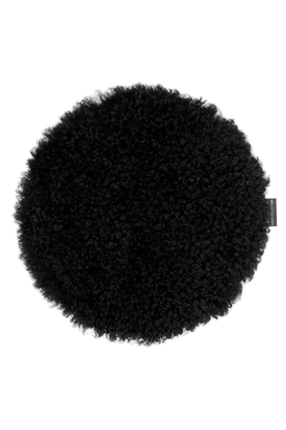 Stolsdyna Ø34cm - Curly - Black
