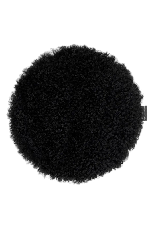 Stolsdyna Ø34cm - Curly - Black