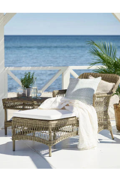 Solstol med Dyna - Olivia - Antique Grey