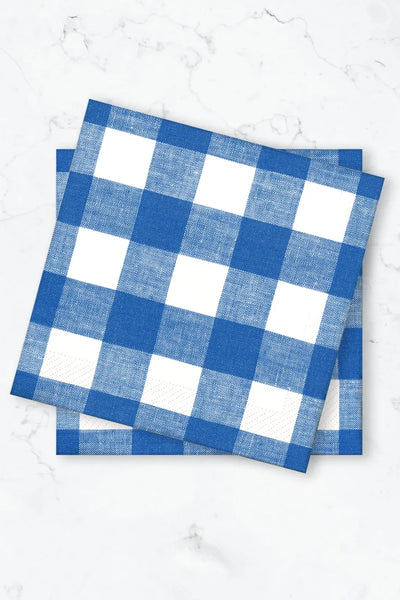 Servett 50-pack - Gingham - Blå