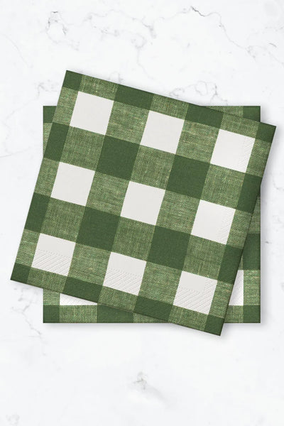 Servett 50-pack - Gingham - Grön