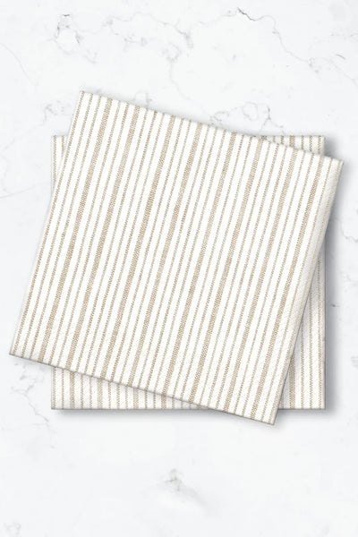 Kaffeservett 50-pack - Rand - Beige