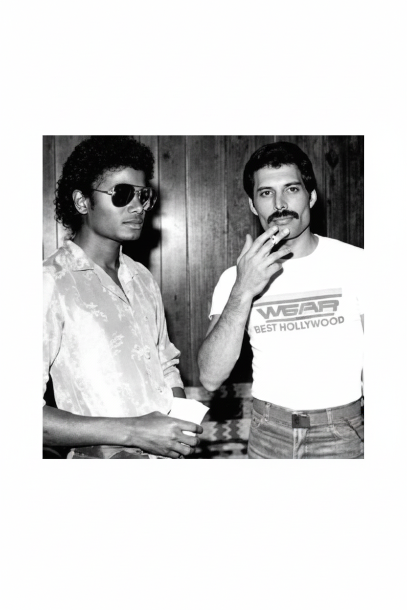 Tavla 50x50cm - Michael Jackson and Freddie Mercury