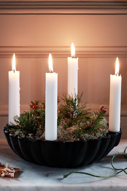 Adventsljusstake Ø25cm - Järn - Svart