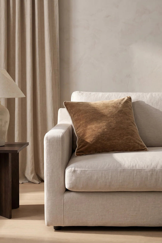 Kuddfodral 50x50cm - Velvet - Stonewash Gold