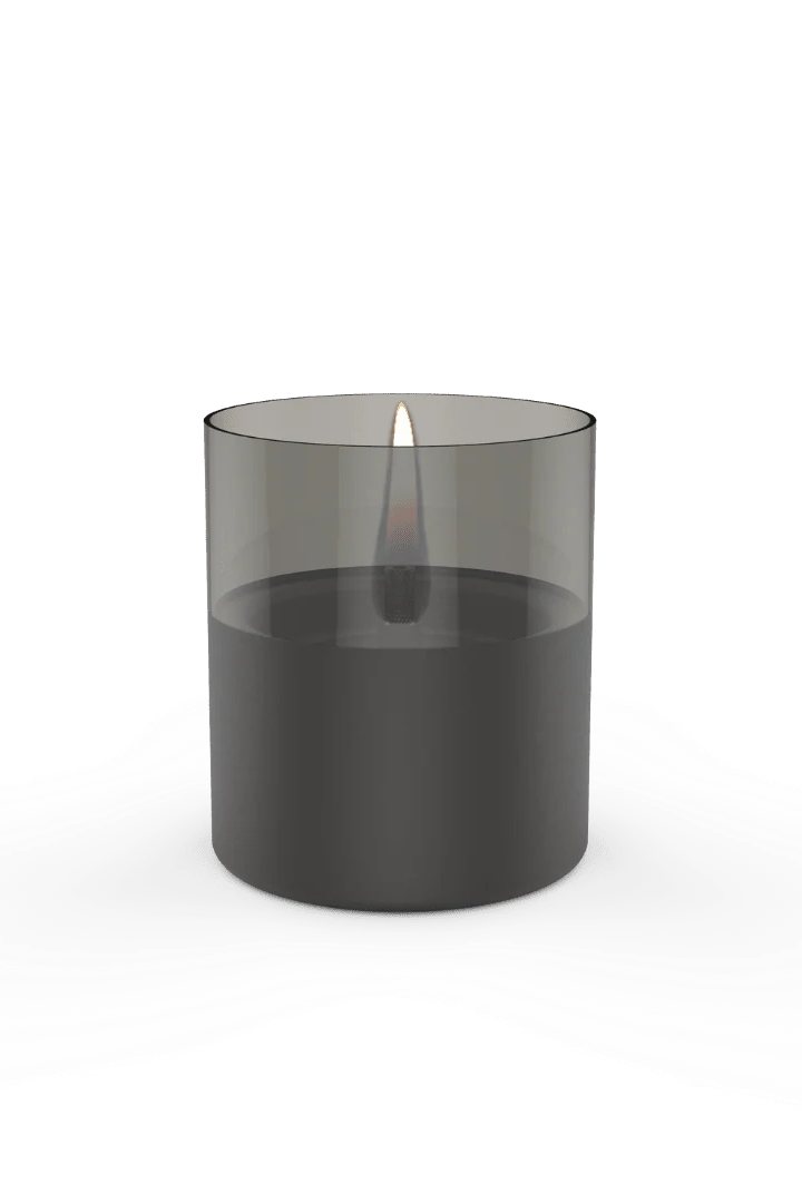 Lykta 10cm - Lilly - Svart/Smoke