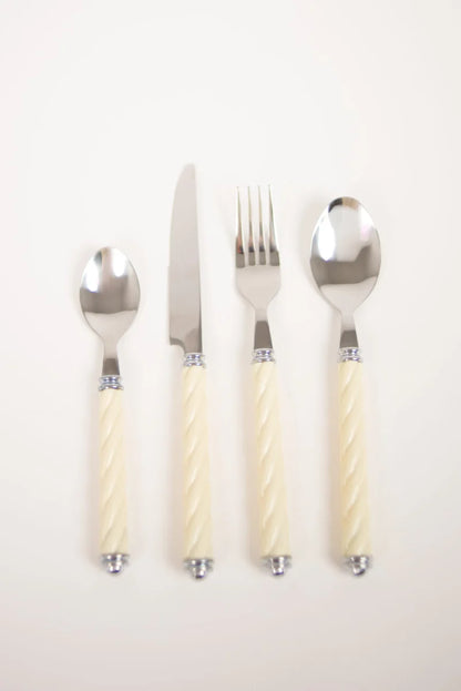 Bestickset 24 Delar - Svala - Offwhite
