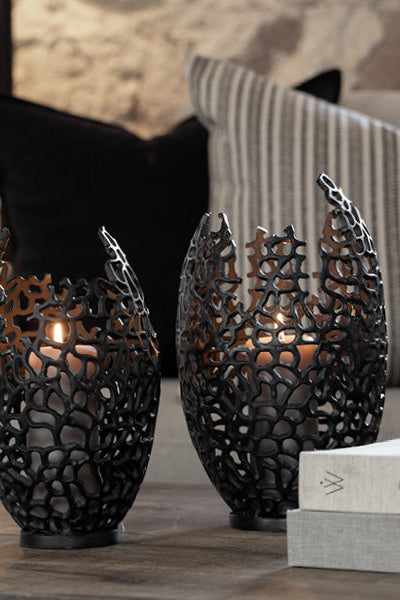 Ljuslykta - Bari - Large - Black