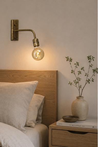 Vägglampa - Base - Beaten Gold