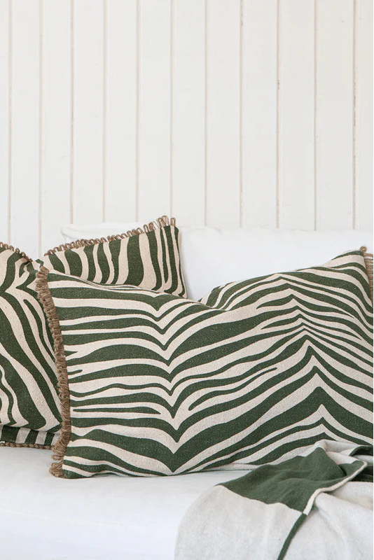 Kuddfodral 40x60cm - Zebra - Grön