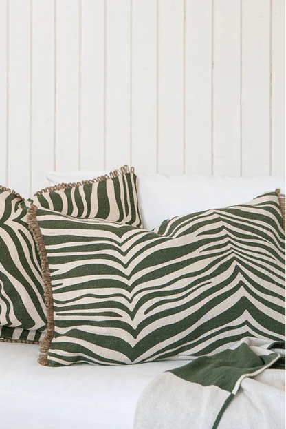 Kuddfodral 40x60cm - Zebra - Grön