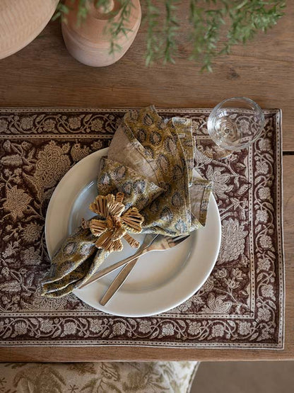 Linneservetter 2-pack - Cypress Parrot - Ochre