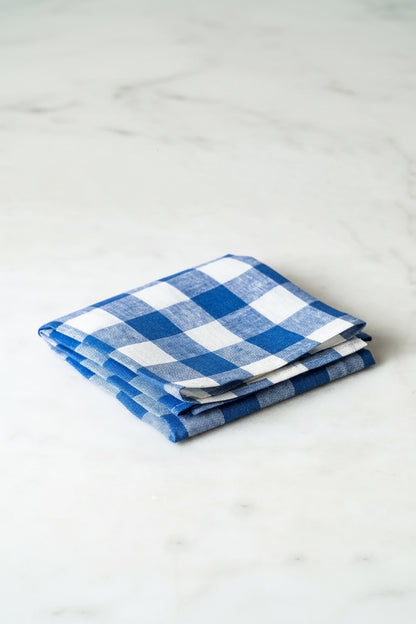 Kökshandduk 50x70cm - Gingham - Blå