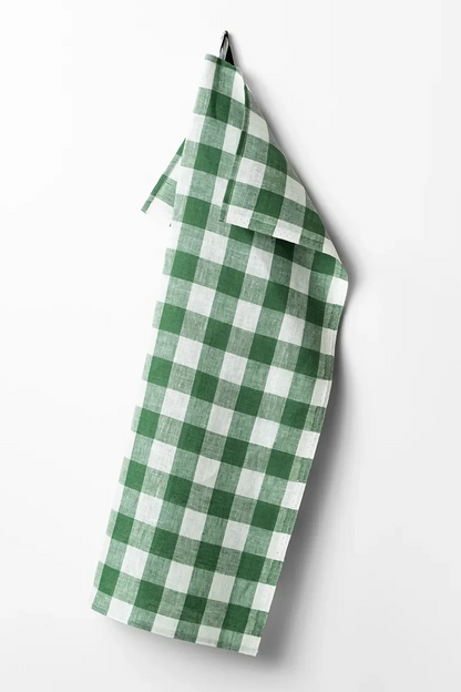 Kökshandduk 50x70cm - Gingham - Grön